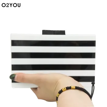 

Striped Women Fashion Small Shell Bag Women Shoulder Bag Summer Casual Crossbody Messenger Mini Travel Acrylic Box Clutch Bags