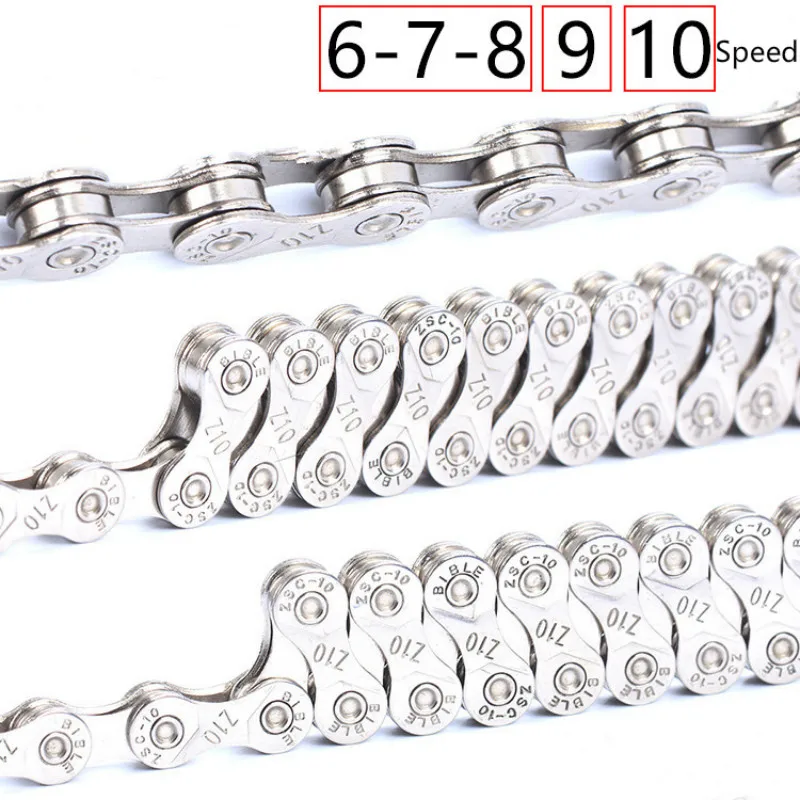 6 7 8 9 10 Speed 116 Links Bike Bicycle Steel Chain MTB Road Bicycling Chain