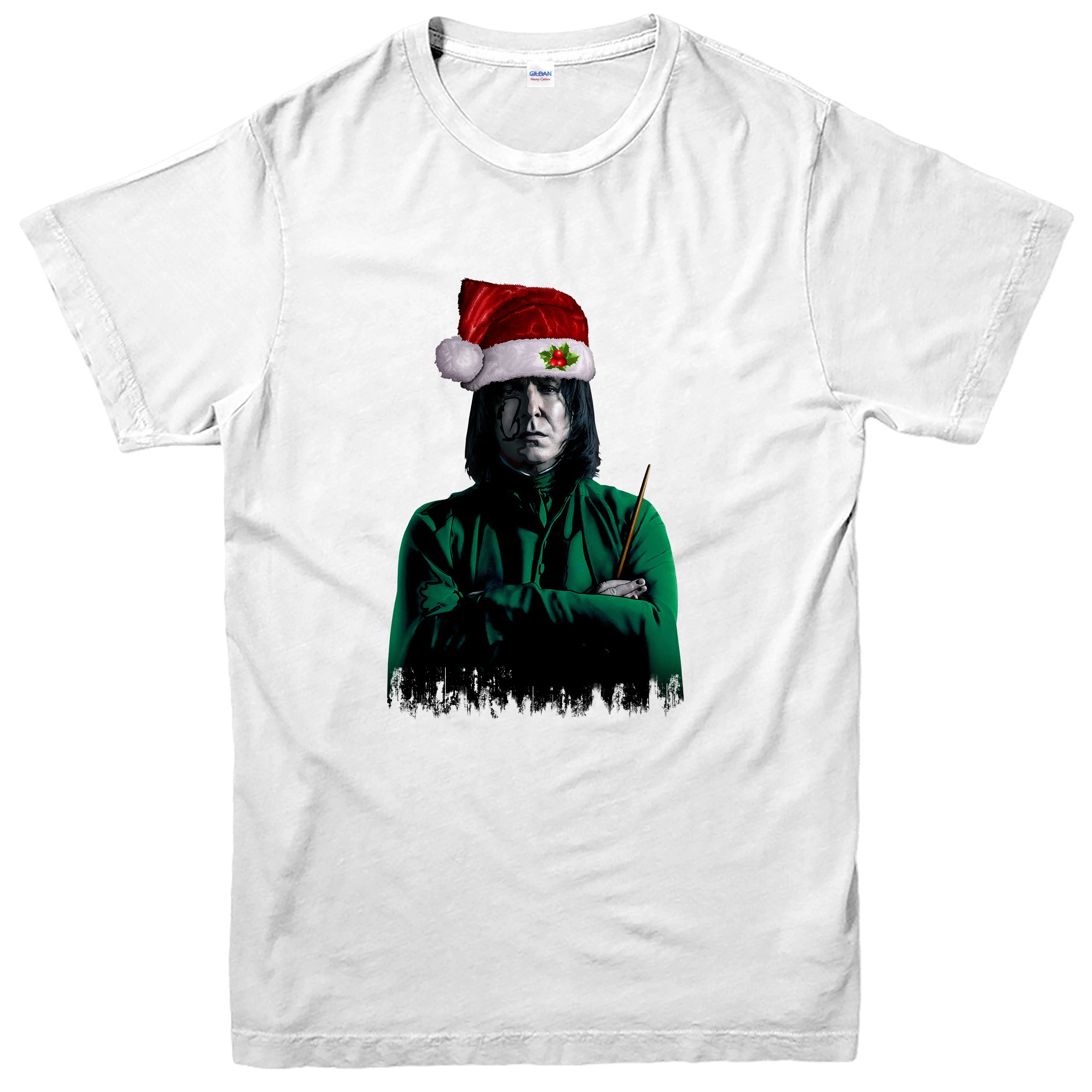 Slytherin T shirt, Severus Snape Santa 
