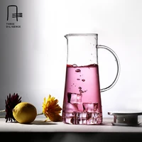 1.5L  Beverage Pitcher Coffee Pot Water Jug glass pitcher Clear Heatproof Glass Water Bottle Heat Resistant Juice Bottles glass