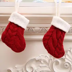 Подарочный Рождественский чулок сумка Noel оленей Санта Клаус носки со снеговиком натальные Елка декоративная Конфета подарки украшения