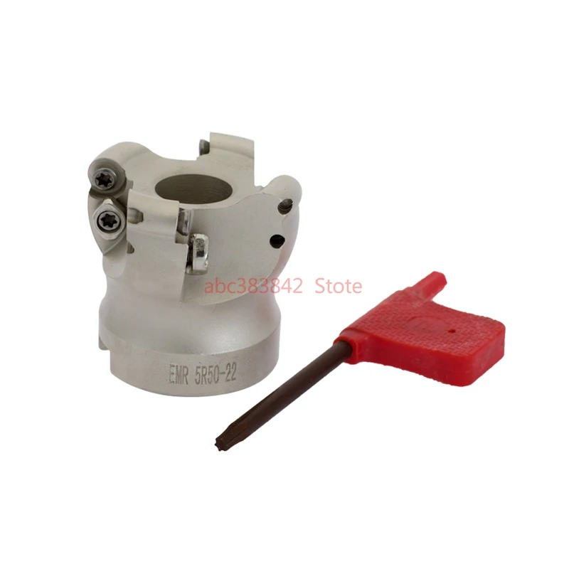 

1pc 4 flute EMR 5R 50-22-4T face mill milling with T15 Wrench for round inserts type R5 RPMW1003