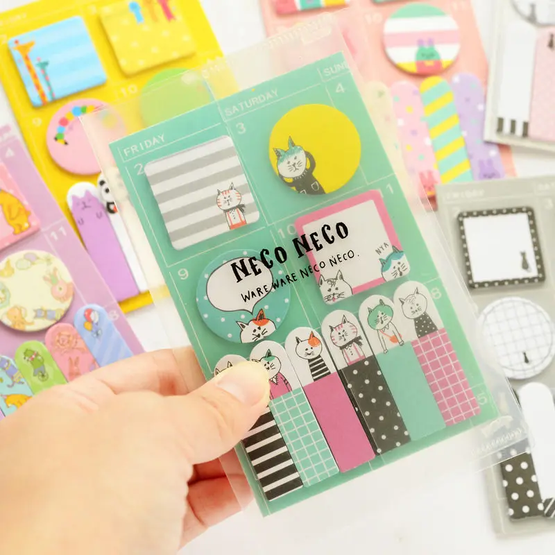 Cute Kawaii Panda Memo Pad бумажные наклейки Мультяшные кошки цветные Note ученики