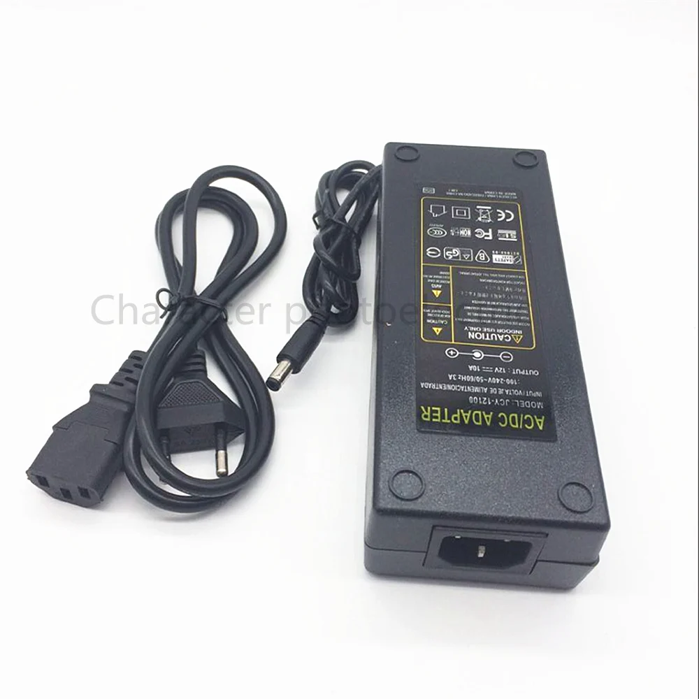 AC100-240V to DC 12V 10A power adapter for led strip LCD CCTV US/EU plug DC12V Lighting transformer
