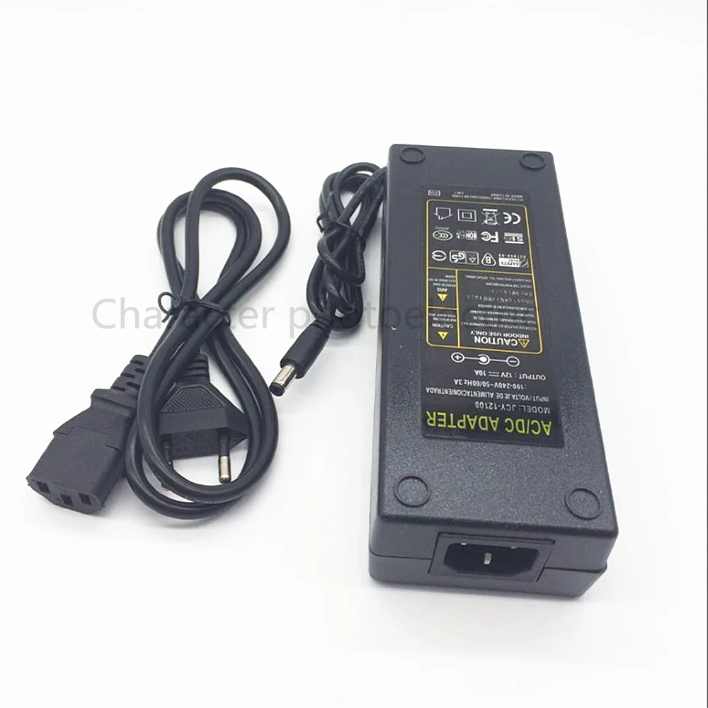 

AC100-240V to DC 12V 10A power adapter for led strip LCD CCTV US/EU plug DC12V Lighting transformer