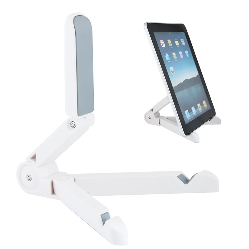 Держатель GOOJODOQ для iPad, Складная Настольная подставка для планшета, держатель для iPad Air 2 Pro 11 samsung Galaxy S8 S6 Edge для Mi pad 4 - Цвет: Белый