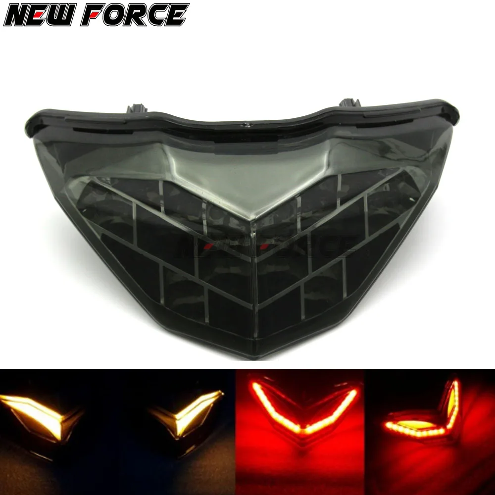 New Motorcycle Taillight Brake Light Turn Signals Indicator Rear font b Lamp b font for Kawasaki