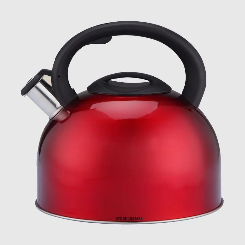 3л чайник со свистком из нержавеющей стали, качественный чайник с красной водой, чайник со свистком, запирающая крышка, чайник со свистком
