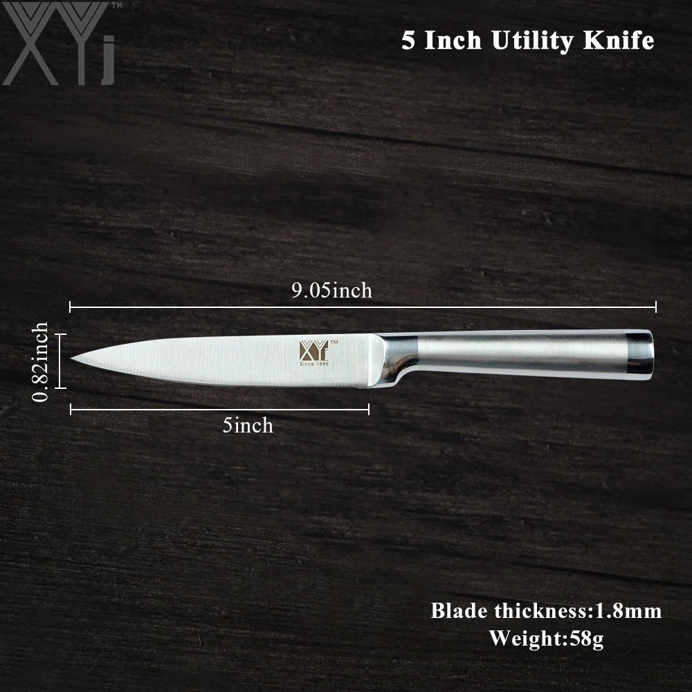 XYj Japanese Style Stainless Steel Kitchen Knife Paring Utility Santoku Bread Chef Slicing knife High Carbon Steel Cooking Knive