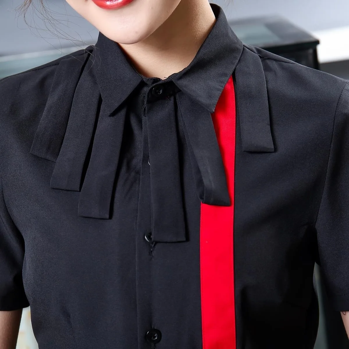 Fast Food Restaurant Work Uniforms Barbecue Hot Pot Shop Waiter Overalls Short Sleeve Coffee Shop M - 33026393365