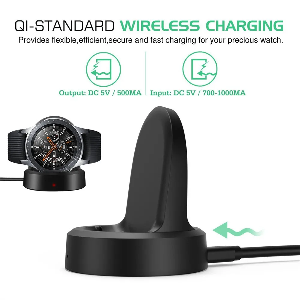 Wireless charger on galaxy watch 46/42mm Smart Watch Charging Dock For Samsung galaxy watch Gear S3 S2 Sport Power Source Charge