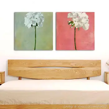 

Handpaited Decoration Simple White Flower Oil Painting Canvas Wall Pictures High Quality Artwork For Living Room Art 50x50x2cm