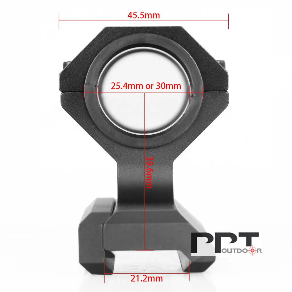 Горячая Распродажа PPT двойное кольцо винтовка прицел крепление кольцо черное 6063 охотничье крепление 25,4-30 мм для Пикатинни PP24-0201
