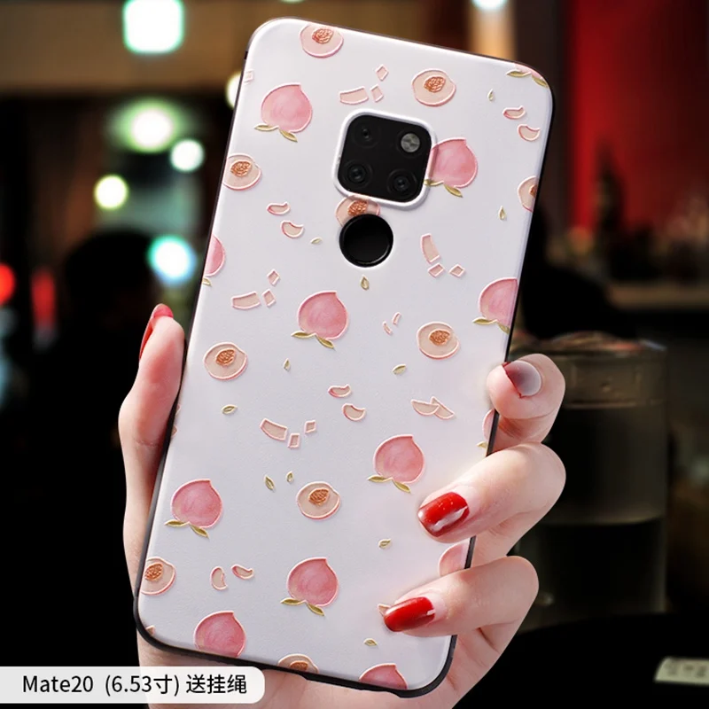 Милый мультяшный чехол с тиснением авокадо персик для huawei P30 PRO, P20 PRO, MATE 20 PRO 20 X, P10 PLUS чехол P30PRO P20PRO MATE20X - Цвет: 2 mate20