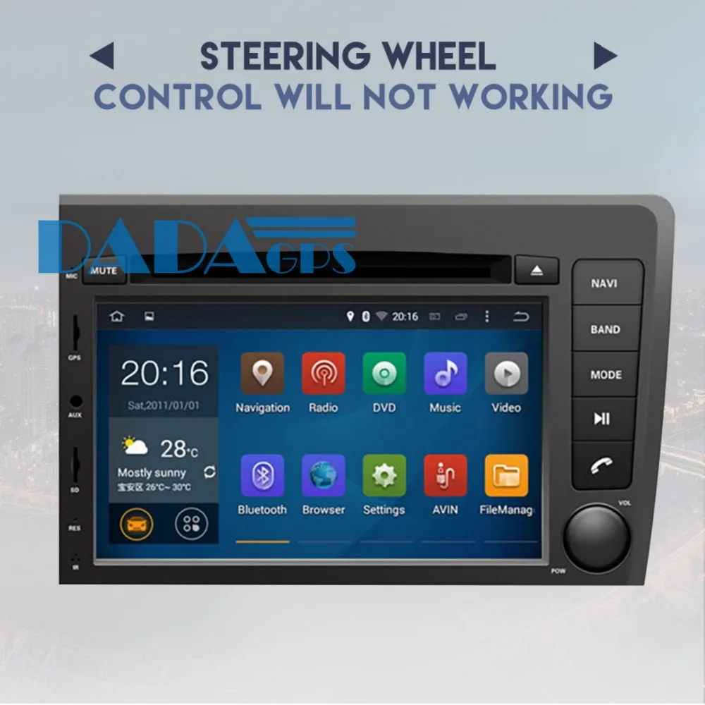 Excellent 2 DIN Android 7.1 Car Radio DVD Player GPS Navigation for VOLVO S60 V70 XC70 2000-2004 Car Stereo Headunit Multimedia Audio Auto 2