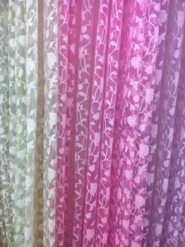 

CS 144 Attractive Fashion Print Pastorale Floral Voile Door Sheer Window Curtain fabrics Room Curtain fabric Divider