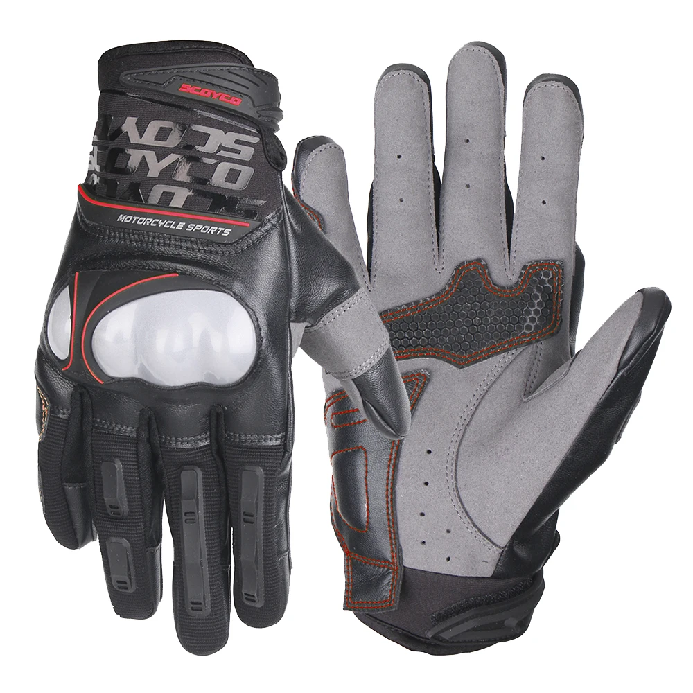 

SCOYCO Motorcycle Glove Breathable Motocross Gloves Motor Off Road Racing Reflective Gloves Non-slip Wearable PU leather glove