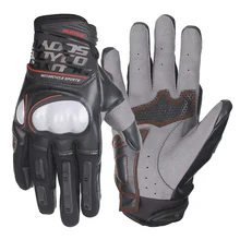 SCOYCO Luvas Da Motocicleta Respirável Luvas de Motocross Do Motor Fora de Estrada Luvas de Corrida Reflexivo Não-deslizamento Wearable PU luva de couro