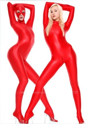 

Full body Red Sexy Nature Latex Clothing Tights Open Eyes and Mouth for Women and Men