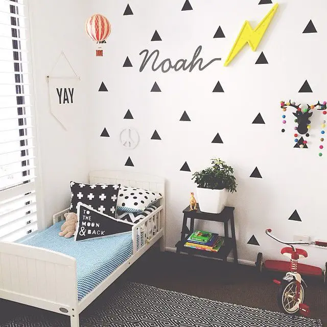 Triangle Wall Sticker Home Decor Baby Nursery Decals For Kids Triangle Wall Sticker Home Decor Baby Nursery Decals For Kids Room Modern Children Stickers Vinyl Art P8 In From