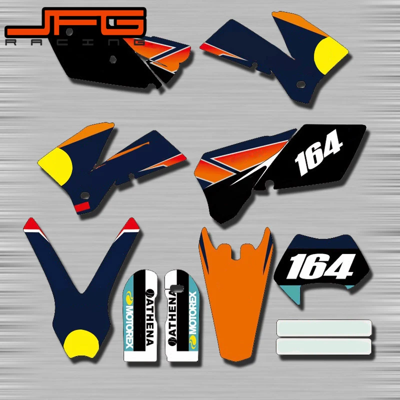 Индивидуальные графические Фоновые наклейки наборы наклеек для KTM EXC 125 150 250 300 350