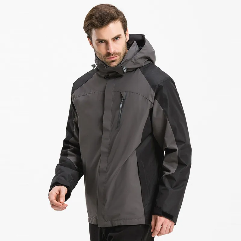 2017 invierno chaqueta de esquí a prueba de viento impermeable deportes 3 en 1 chaquetas para los hombres esquí de montaña camping snowboard ropa caliente