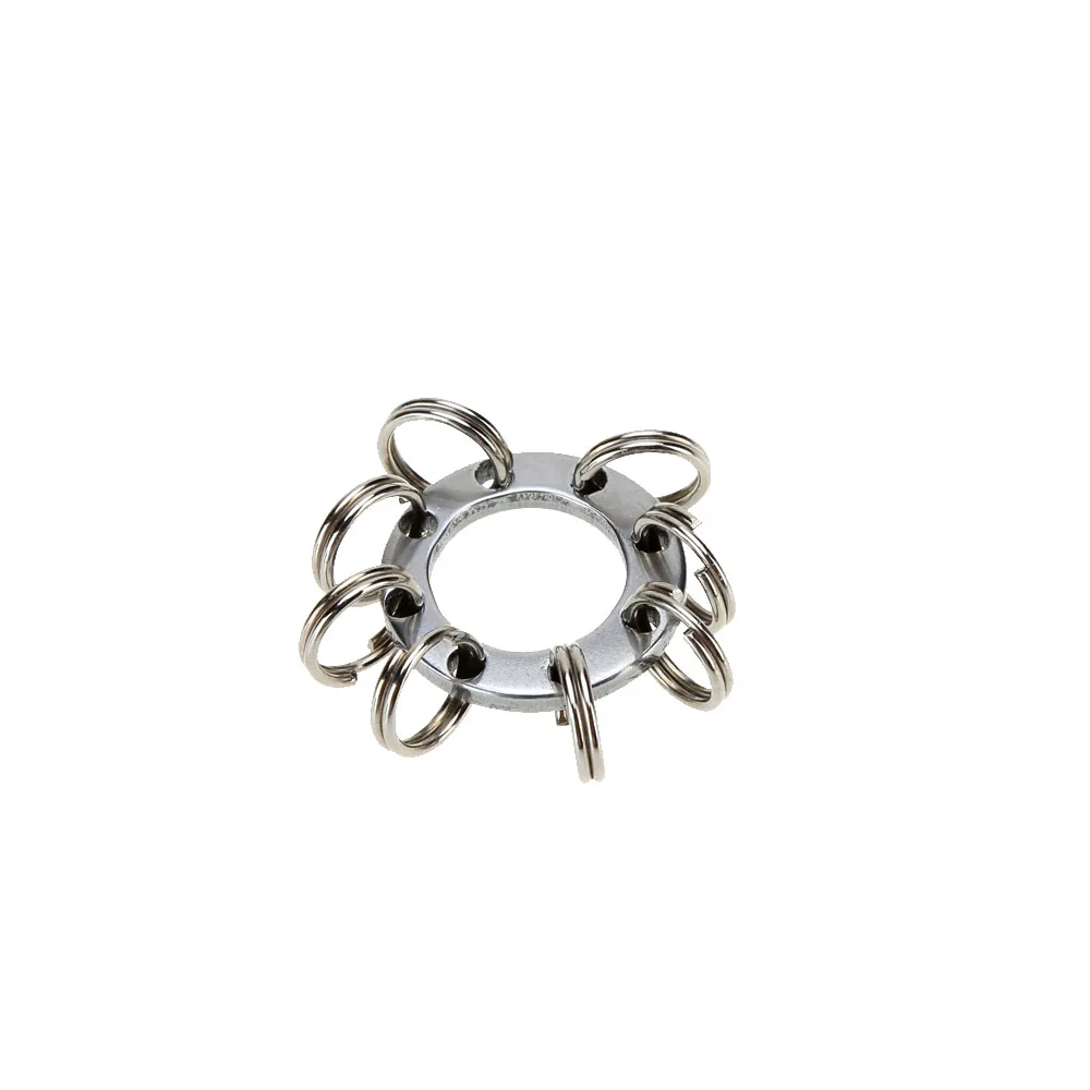 

1 pcs Keychain 8 Hole Outdoor Keychain Professional Multi-purpose Camping Climbing Keychain with 8 Mini Steel Key Rings