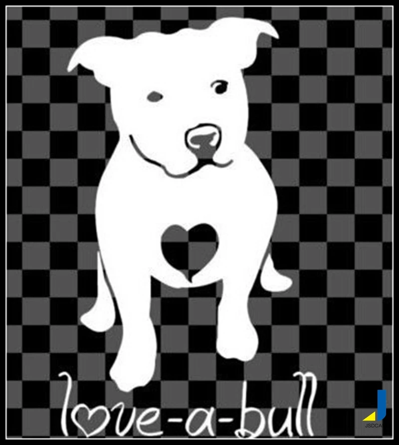 Hot Selling New Cute Funny Cartoon Love A Bull Pitbull Stickers Car Waterproof Reflective Bulldog JSD-2070 | Автомобили и