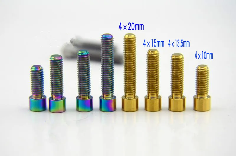 

1 pcs Titanium Alloy Bolts Screw M4x10/13.5/20/25mm Mountain Bike Derailleurs Front Dial After Dial Limit Location Screw part