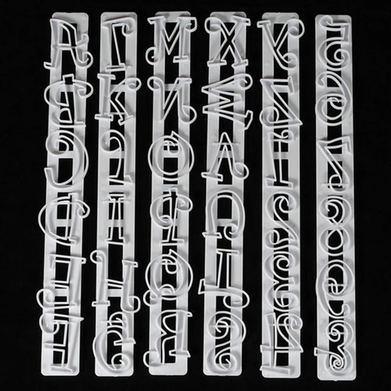 

Free shipping Alphabet Letters and Arabic Numbers Stencil Embossing Biscuit Cookie Stamp Cutter Mould Fondant Cake Mold