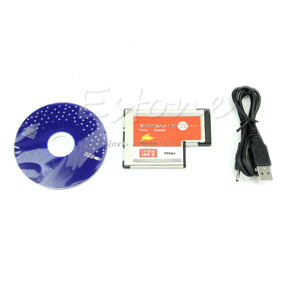 2 порта USB 3 0 концентратор Экспресс карта ExpressCard 54 мм скрытый адаптер для ноутбука