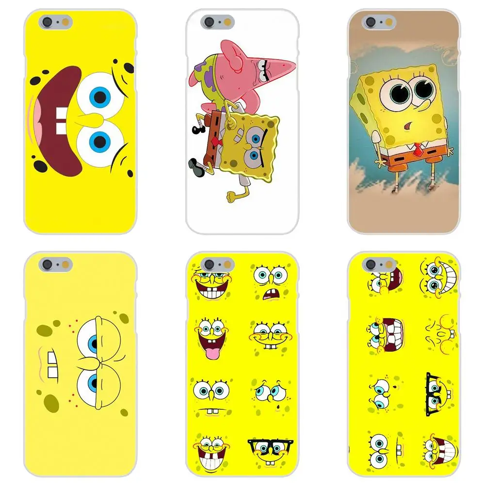 

Glasses Spongebob For Samsung Galaxy Note 5 8 9 S3 S4 S5 S6 S7 S8 S9 S10 mini Edge Plus Lite Coque Soft Phone Transparent