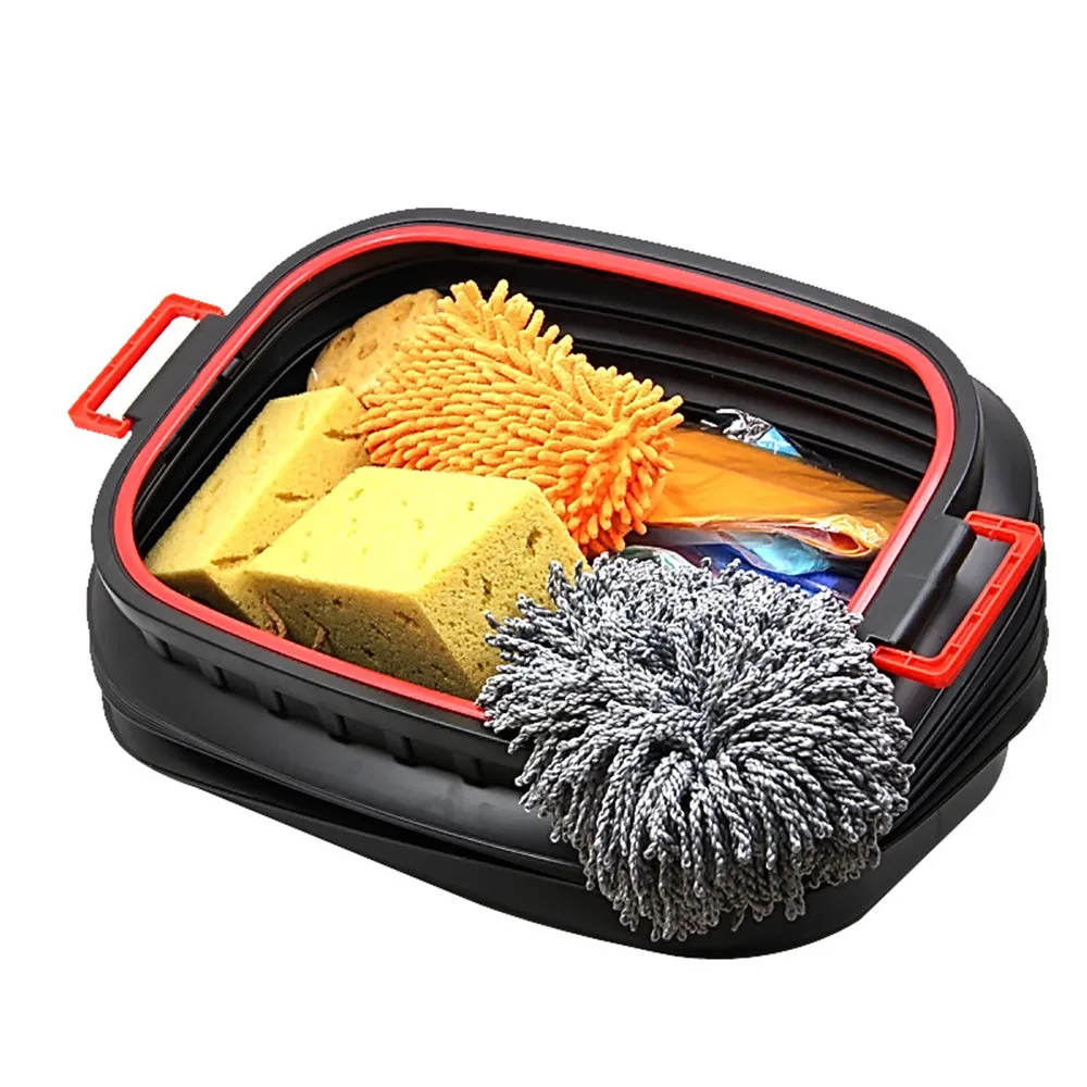 

Car Trunk Storage Box Cargo Rubbish Organizer Compressible Bag Storage Water Barrel Organizer Folding In The Car Trunk