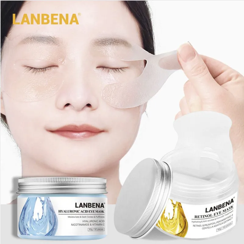 Маска для глаз с ретинолом LANBENA сыворотка гиалуроновой кислотой уменьшает темные