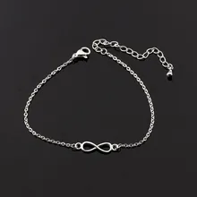 GORGEOUS TALE 10Pcs/lot Valentine's Day Gift Punk Rose Gold Infinity Bracelet For Women Geometric Jewelry Charm Bangle Bracelet