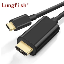 

Lungfish HDMI to USB 3.1 C Cable Adpter 4K 1080P Type C Male to HDMI Male charging Cable Adpter for MacBook Samsung Galaxy S8