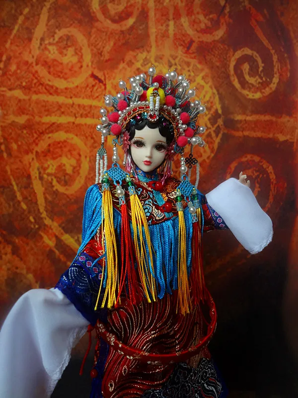 1" Китайская традиционная опера Куклы Коллекционные куклы принцессы винтажные игрушки для девочек кукла Модель w/древний костюм платье