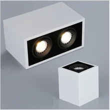 100-260Vac вход высокий CRI MR16 сменный поверхностный монтаж Одиночная двойная головка потолочная вращающаяся решетка лампы