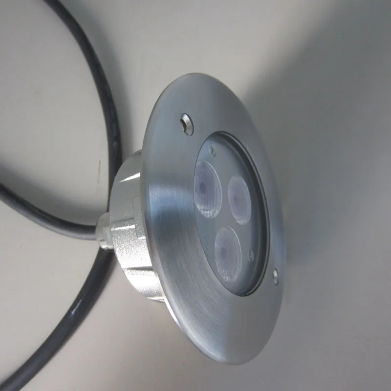 Нержавеющая сталь IP68 Водонепроницаемый 12VDC 3x1w Одноцветный 3x3W RGB 3in1 подводный