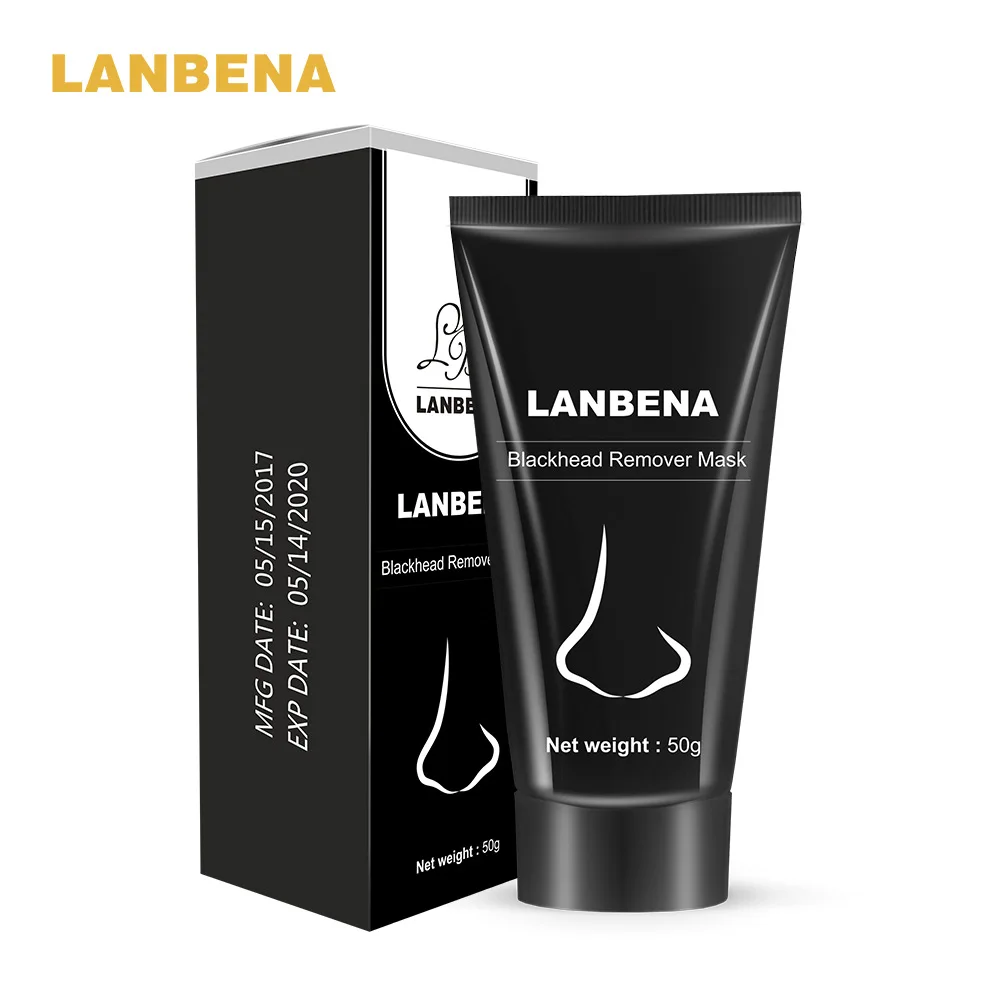 LANBENA, 50 г, маска для удаления черных точек, для носа, черная маска для ухода за лицом, для лечения акне, Очищающая маска, полоска пор, маска для ухода за кожей, TSLM2