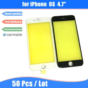 

50Pcs/lot For iPhone 6S / 6S Plus LCD Touch Screen Front Outer Glass Lens with Frame Bezel Assembly Housing Replacement Parts