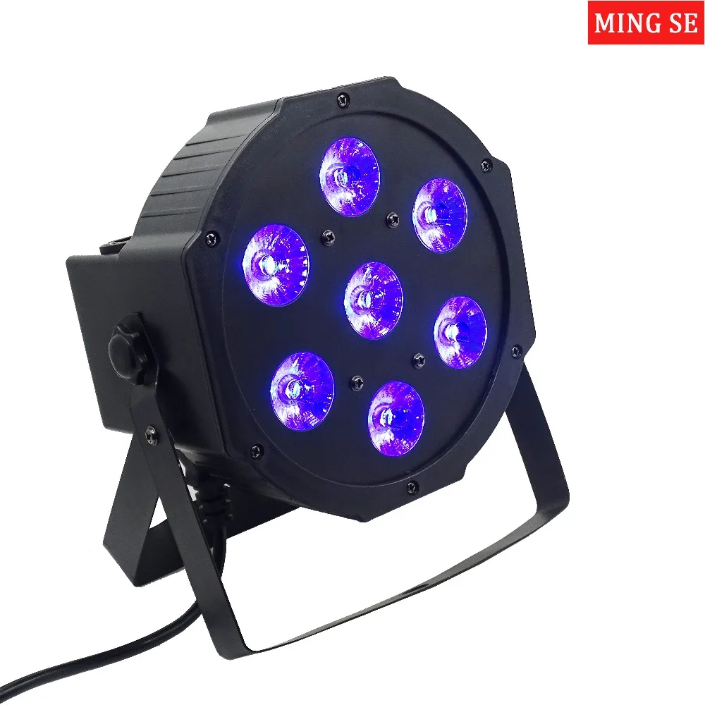 8 шт./лот 25 Угол большие линзы 7x18 Вт led Par огни RGBWA UV 6в1 плоский par led dmx512 Диско Огни профессиональное студийное диджейское оборудование