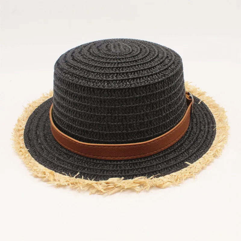 OZyc топ на плоской подошве соломенная шляпа на лето и весну женские кепки для путешествий для отдыха жемчужные пляжные солнцезащитные шапки черная дышащая модная Цветочная шляпа для девочек