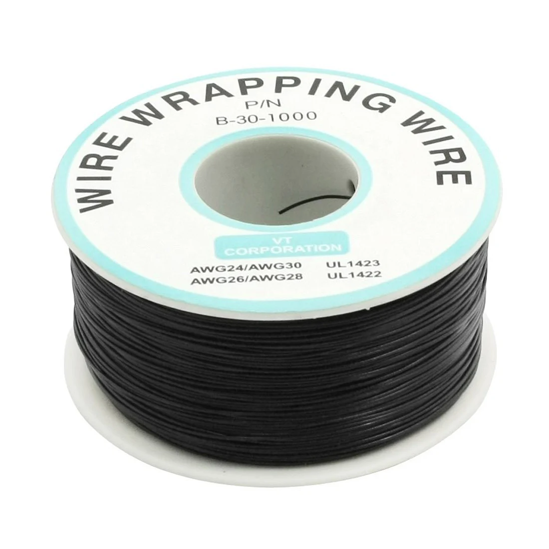 

200M 30AWG Tin Plated Copper Wire Insulation Wrapping Cable Roll Black