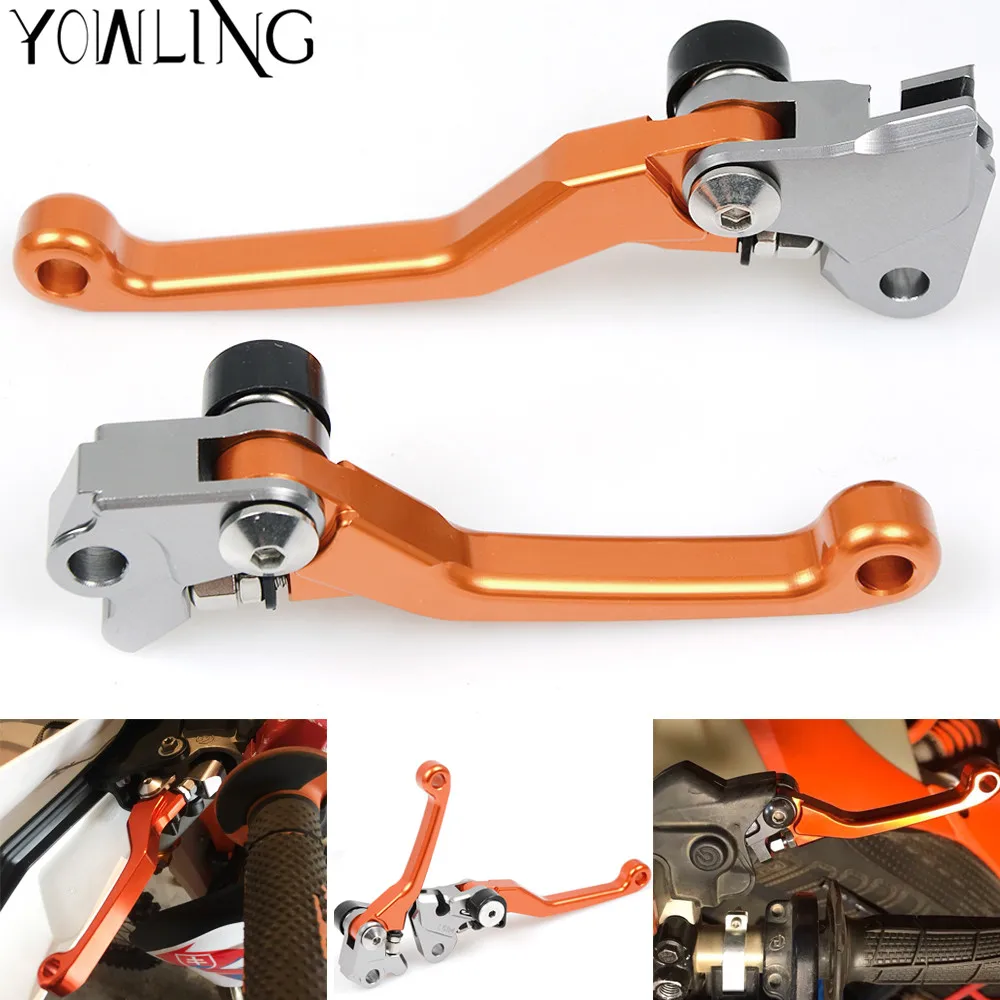 CNC Pivot dirt Bike Brakes Clutch Lever Handbrake Levers For  65SX 65XC 85SX 85XC 150SX 150XC 125SX 125EXC (SIX DAYS) 144SX