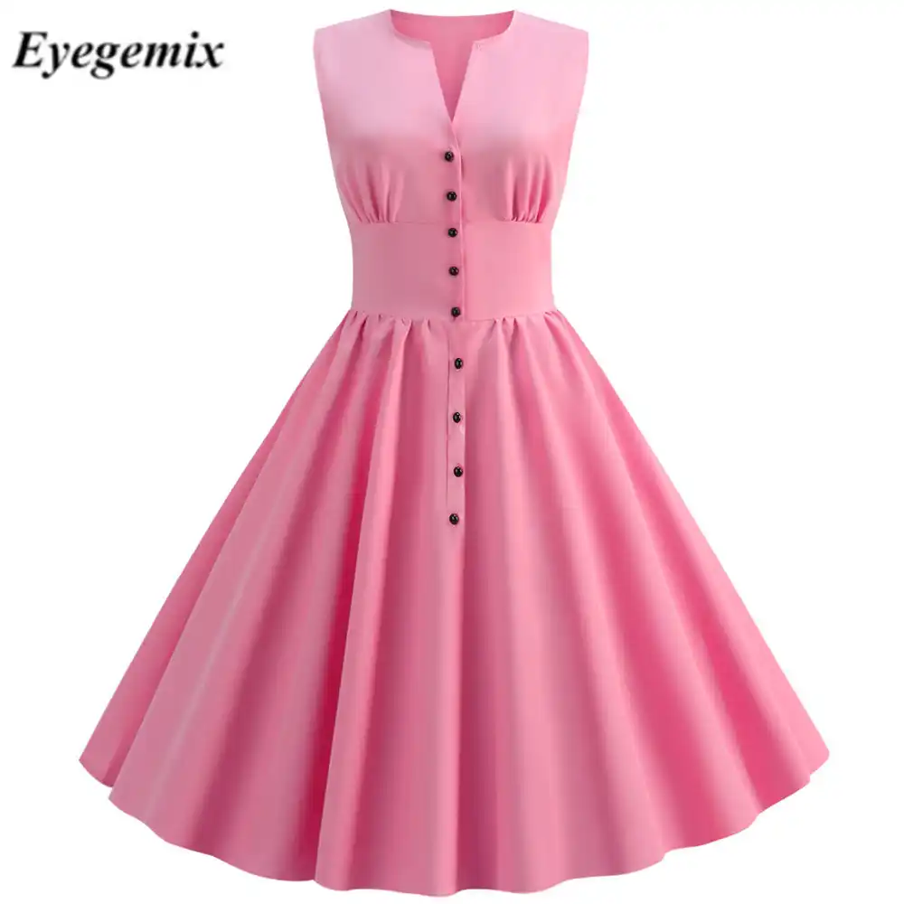 pink 60s dress