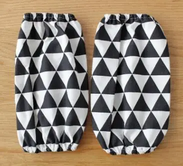 Kids black white Простой хлопок белье качество кухня нарукавник детей и рука взрослого человека рукава Чехлы для готовки выпечки 1 пара - Цвет: Kids black white
