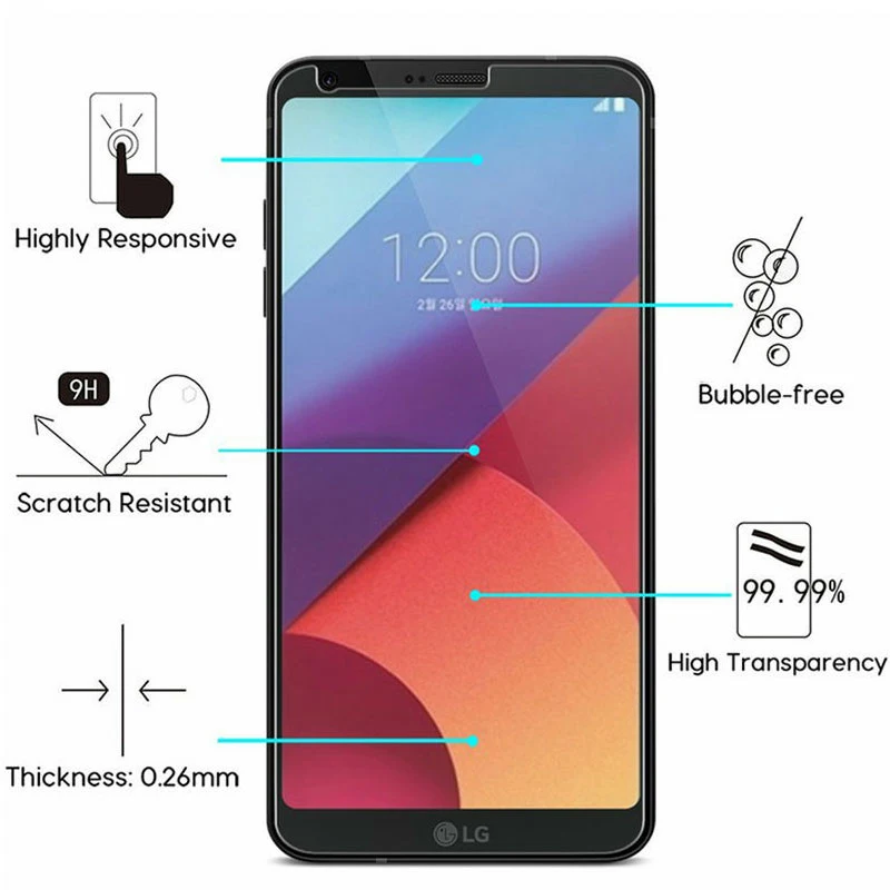 Защитное стекло для LG G6 G7 G5 G4 G3 K10 Q6 X power Q6a Q6 Plus M700N ThinQ из закаленного стекла