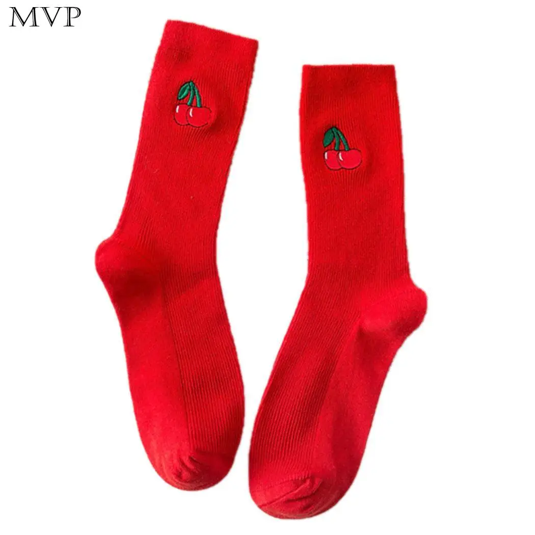 

Fashion Fruits Pattern Socks Comfortable Cotton Medium 0.045 kg Mid Tube Spring and Autumn Socks Print