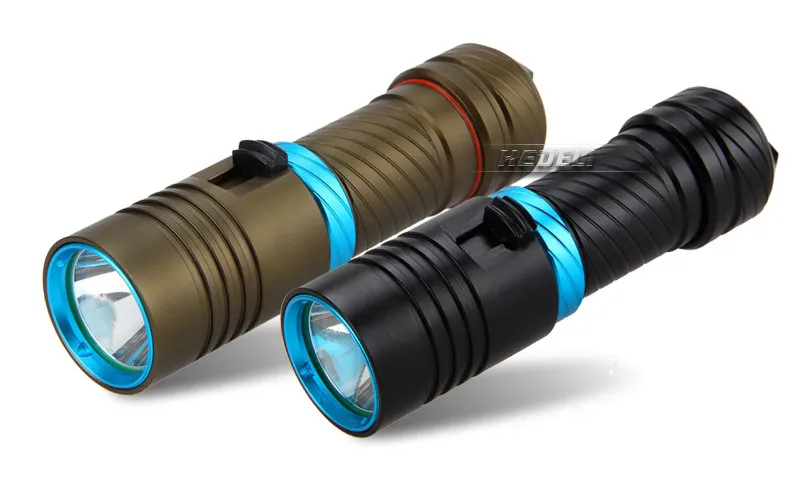 CREE XM-L2 26650 or 18650 Diving light torch Underwater 100 m led dive lanterna Spotlight power display Diver diving flashlight